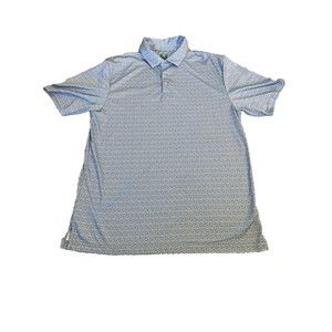 Pro Tour Cool Play Men’s Polo Size Large Blue Lemon Pattern